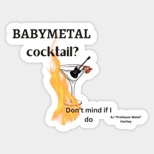 Babymetal cocktail (black text) Sticker